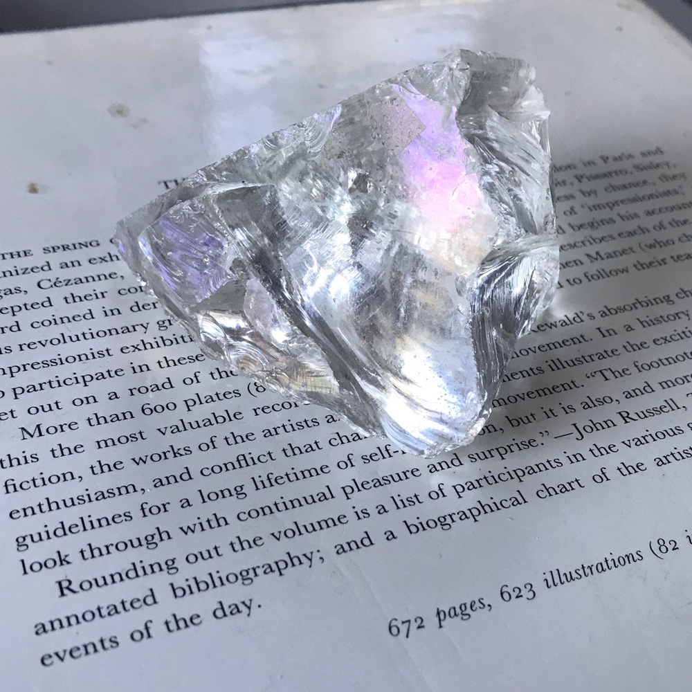 Angel aura titanium coated glass crystal
